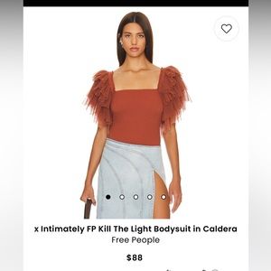 Free People Intimately FP Kill The Light Bodysuit in Caldera (rust)